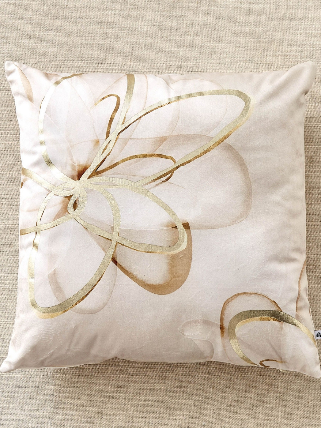 Home Centre Unisex Alchemy Florain Printed Velvet Pre-Filled Square Cushion