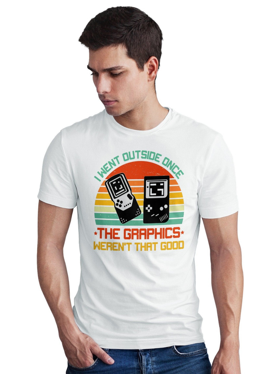 Seekbuylove Men Bio Finish Funny Gamer Round Neck Pure Cotton T-shirt