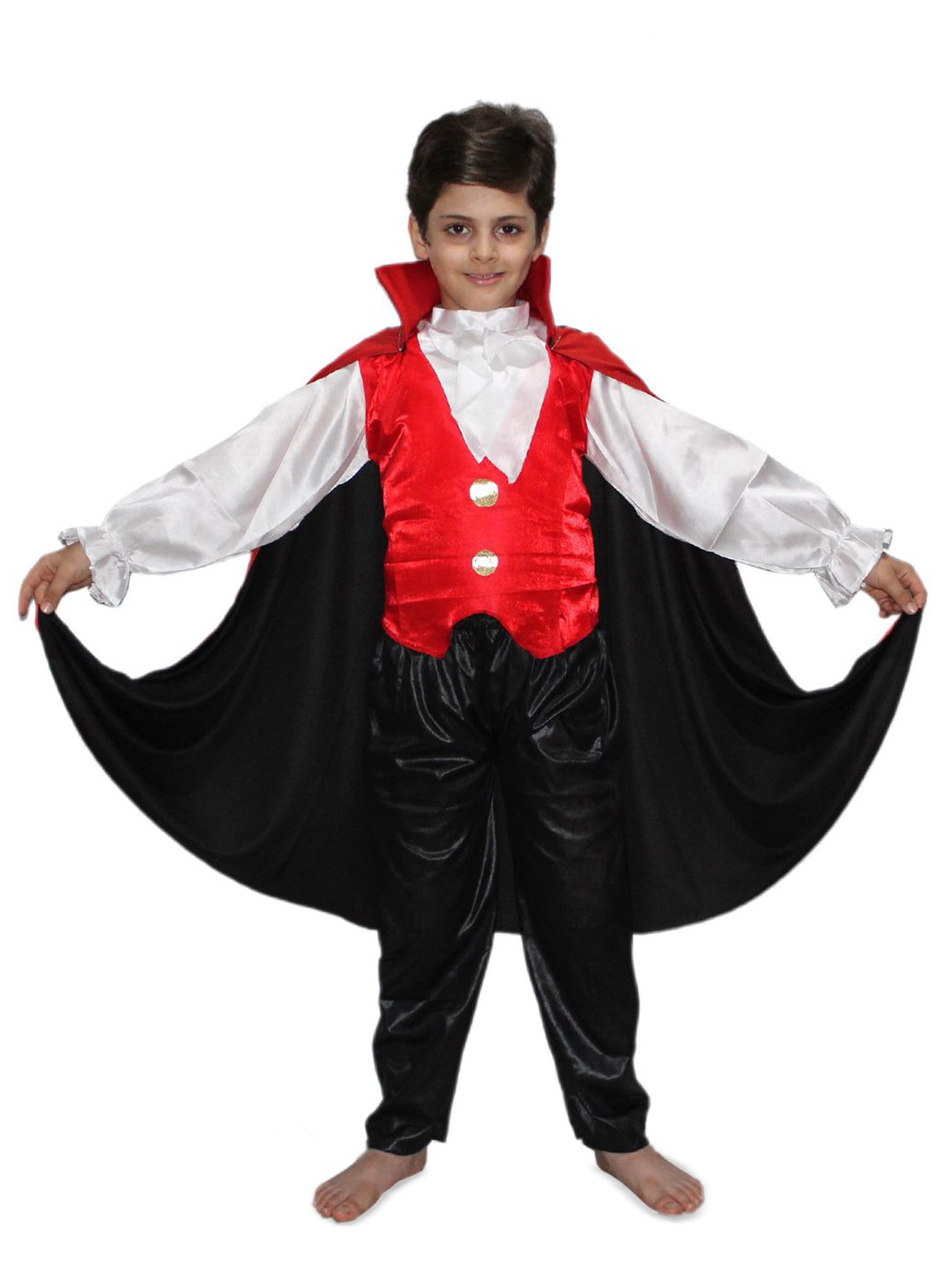 Cutiekins Kids Long Sleeves Shirt With Trousers & Cape Vampire Costume Set