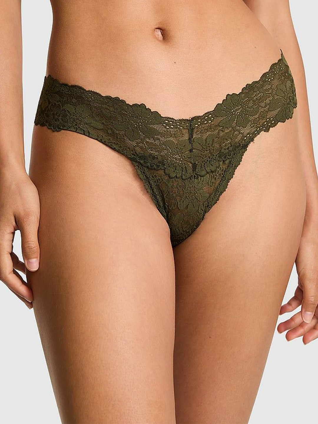 Victoria's Secret PINK Floral Self Design Thongs Briefs