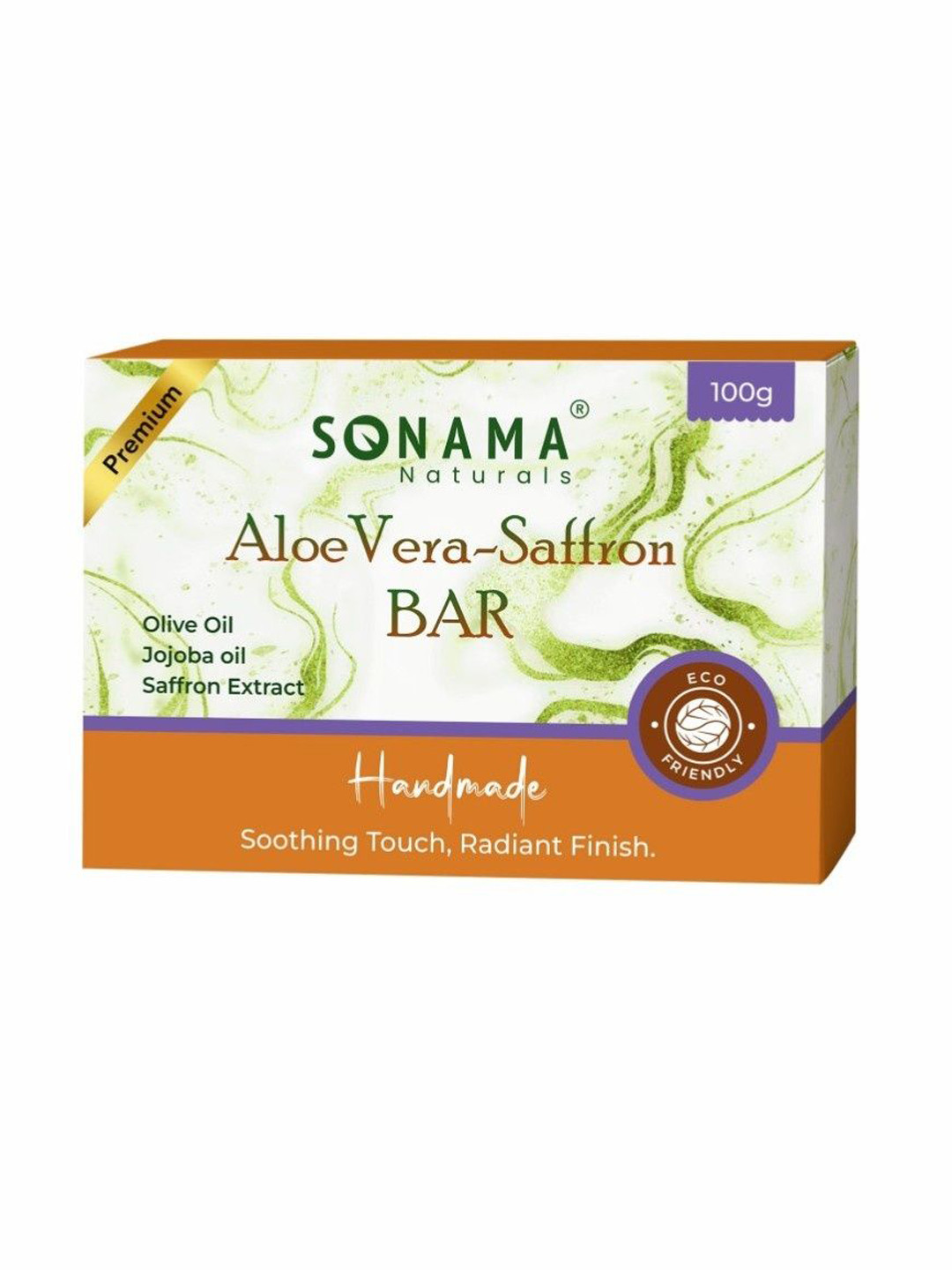 Sonama Naturals Aloe Vera Saffron Bar Skin Brightening Soap- 100 g