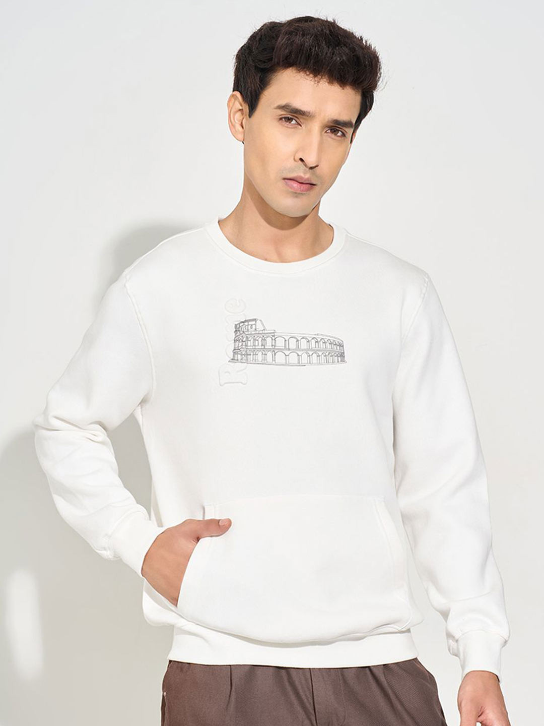 Peregrine by Pantaloons Men Graphic Printed Full Sleeve Sweatshirt