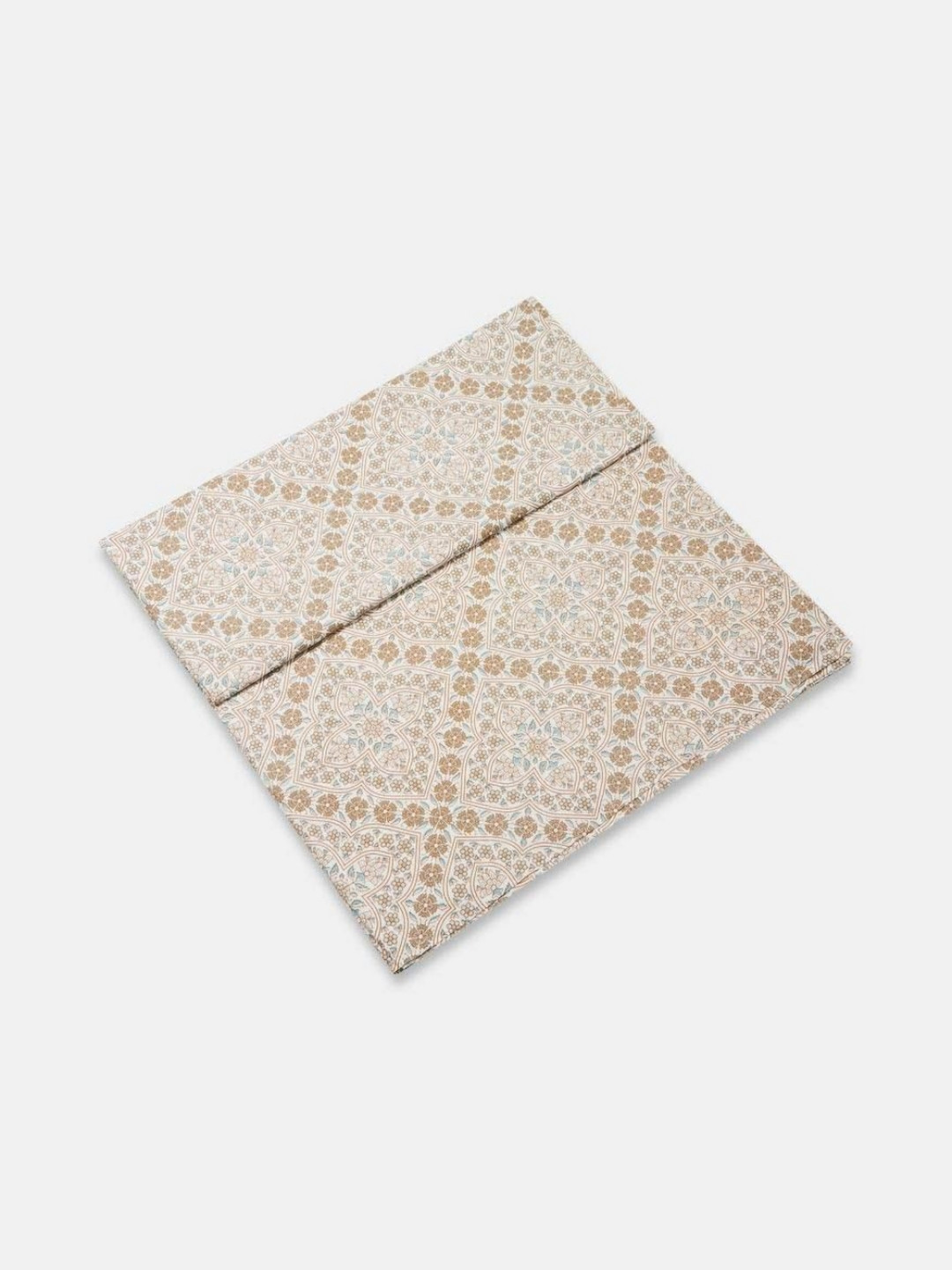 Fabindia Grey & Brown Ethnic Motifs 144 TC Cotton Double King Bedsheet Set 2.75 m x 2.75 m