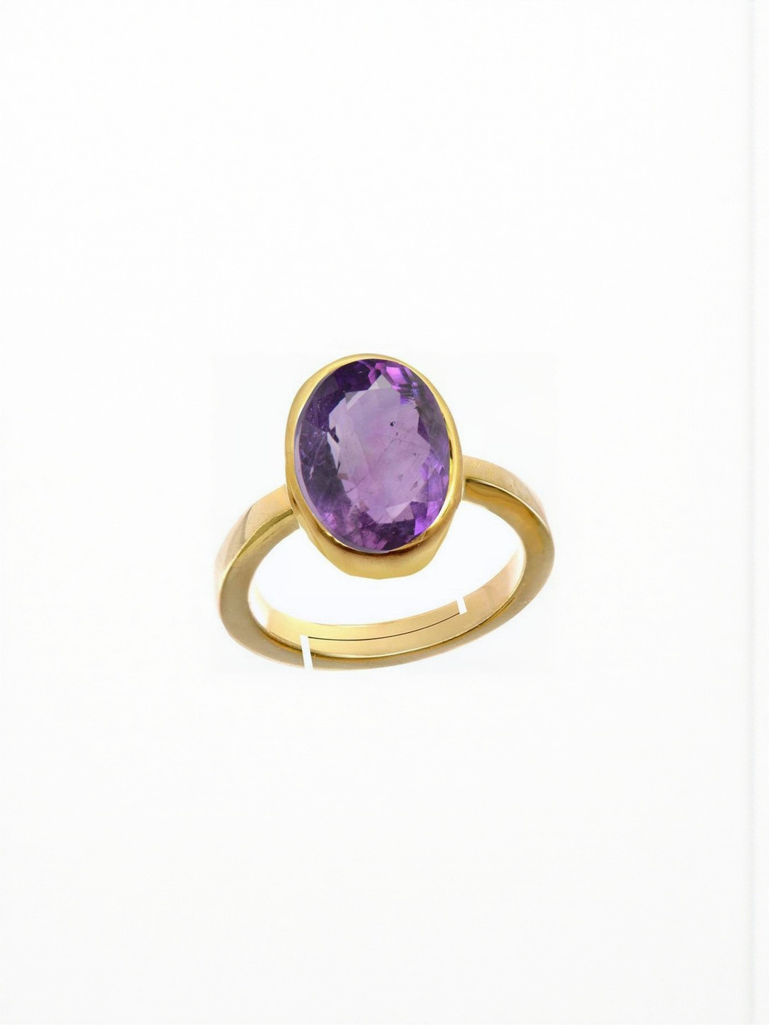 RAVIOUR LIFESTYLE Gold-Plated & Purple Alloy Pearls Finger Ring