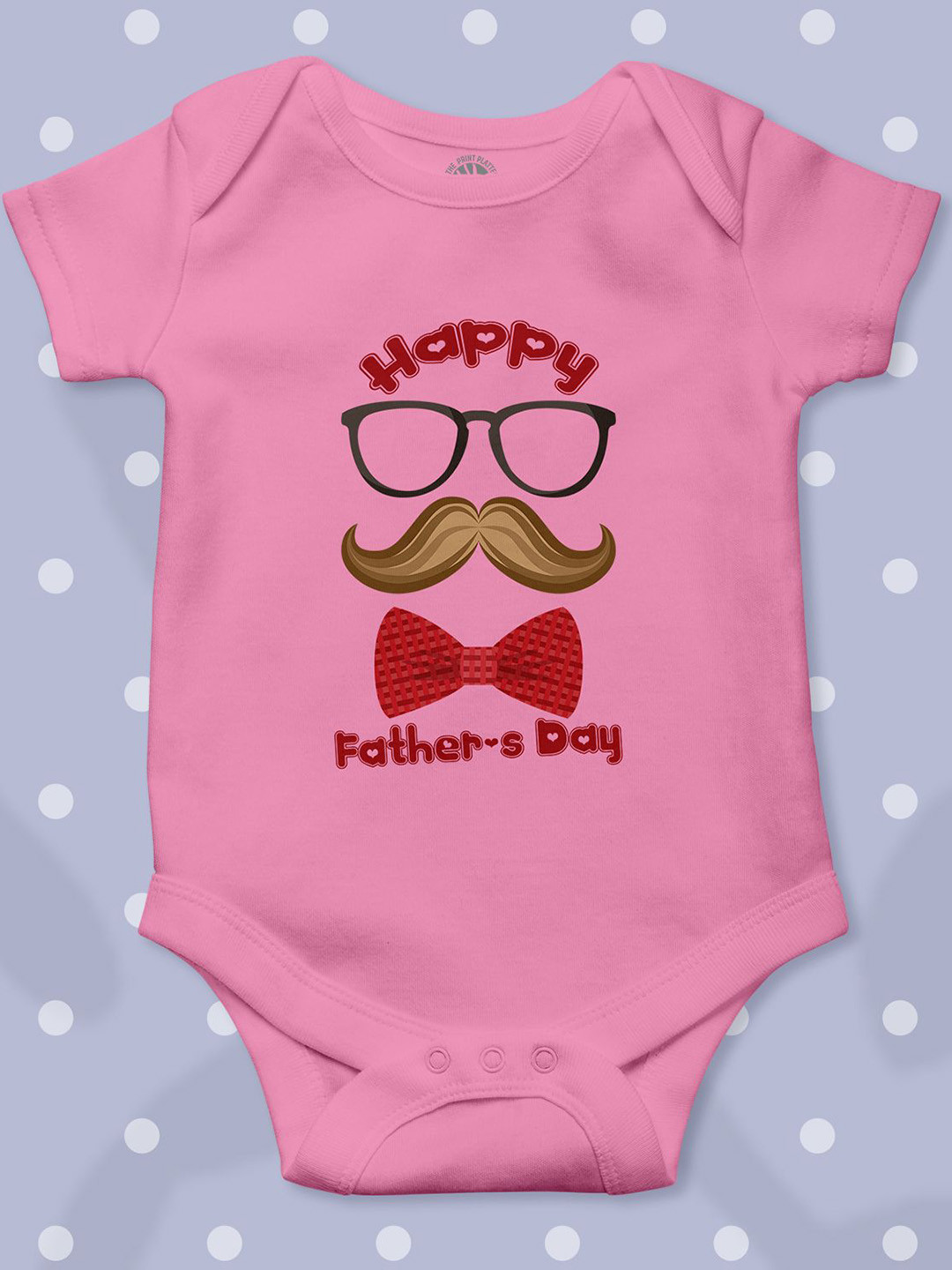 THE PRINT PLATTER Infants Father Day Printed Ultra Bio-Wash Envelope Neck Cotton Bodysuit