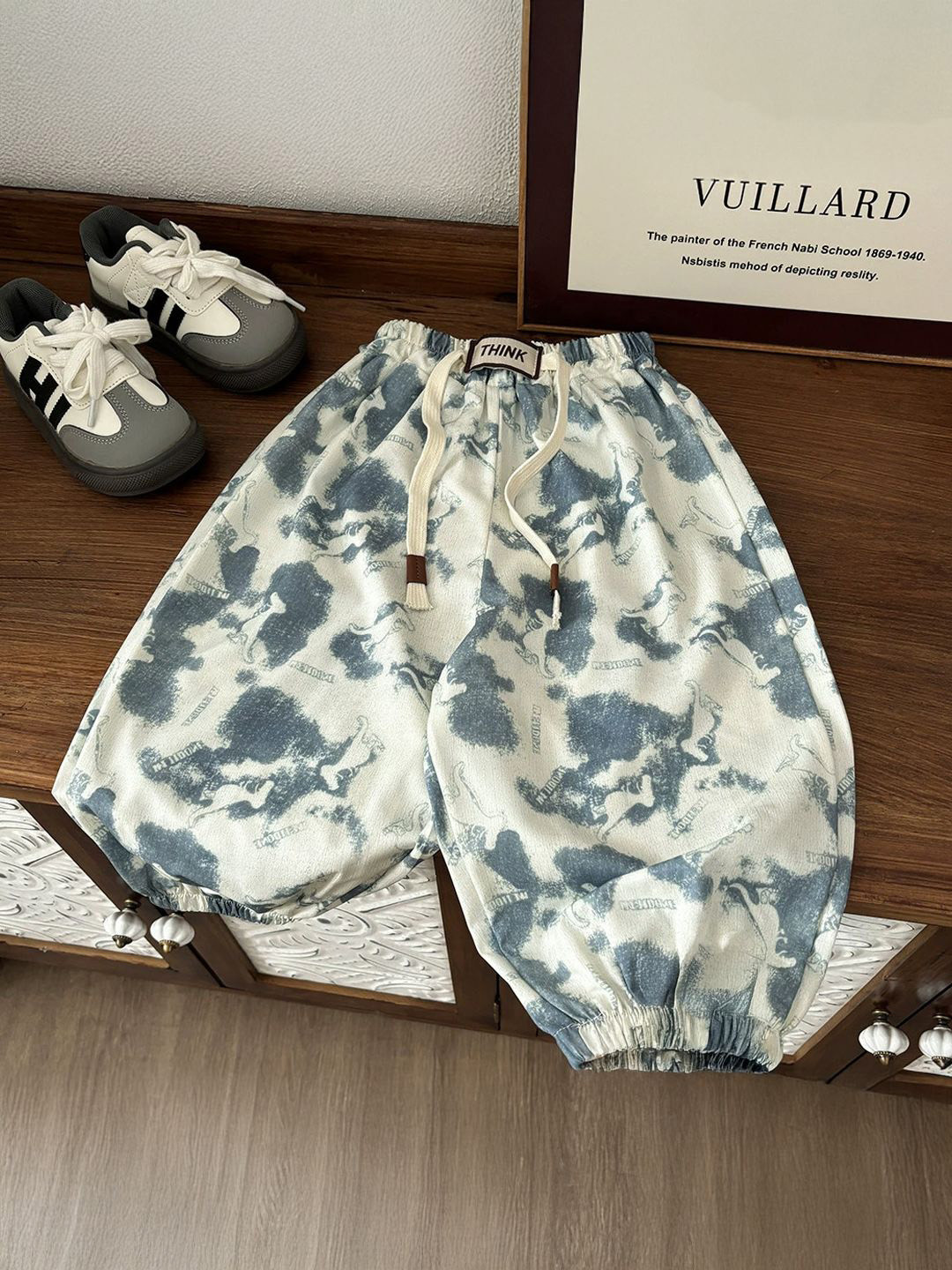 Xsole Boys Tie & Dye Printed Mid-Rise Trousers