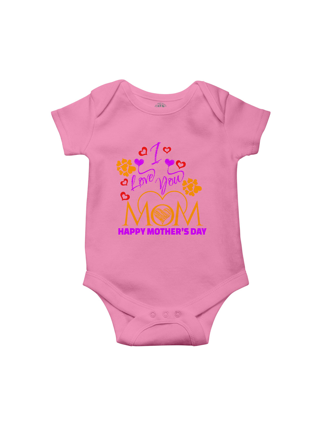 THE PRINT PLATTER Infants Mother Day Printed Envelope Neck Short Sleeves Cotton Bodysuit