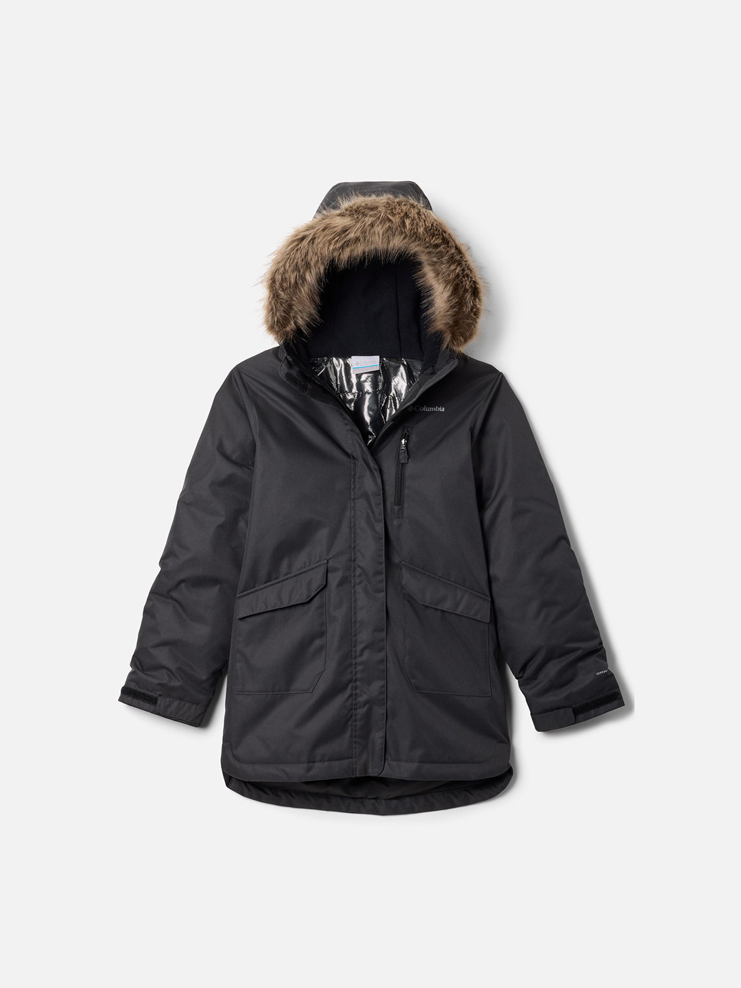 Columbia Girls Hooded Solid Lightweight Parka Jacket