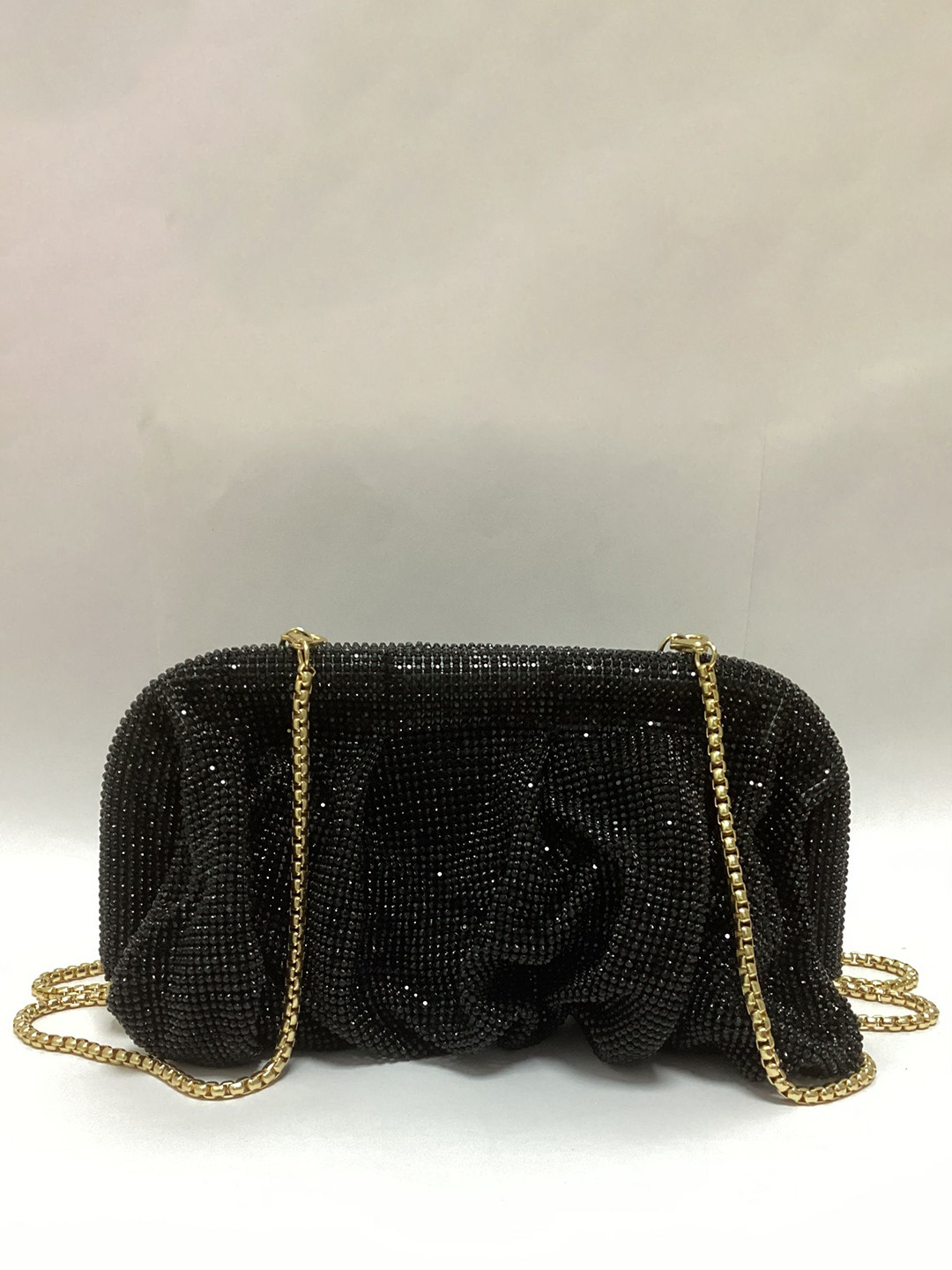 bebe Women Studded Rhinestone Crossbody Clutch