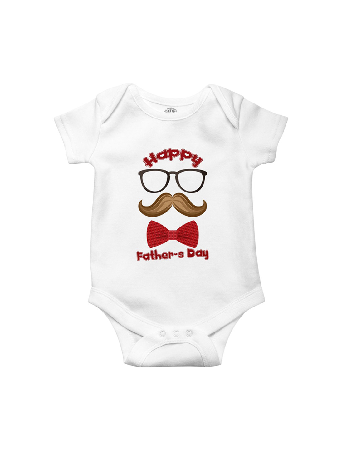 THE PRINT PLATTER Infants Father Day Printed Cotton Envelope Neck Bodysuit