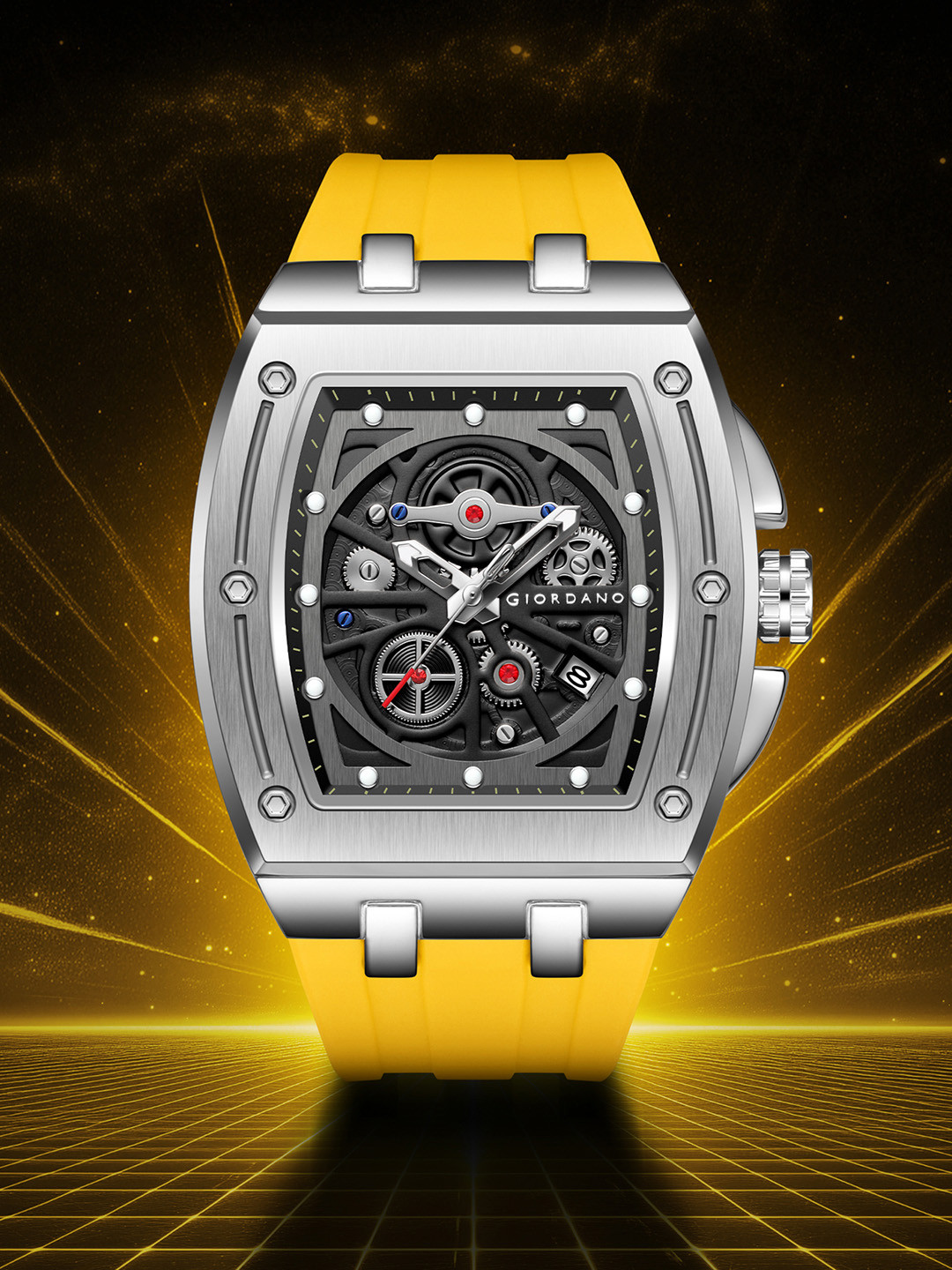 GIORDANO Men Round Dial & Straps Analogue Watch GZ-50151-04