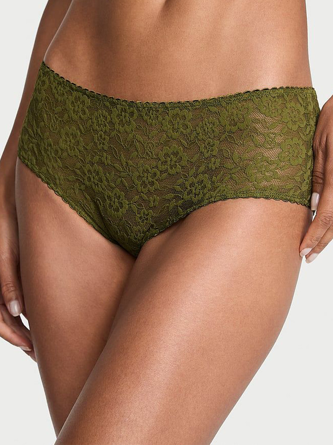 Victoria's Secret Self-Design Low-Rise Lace Inner Elastic Basic Brief
