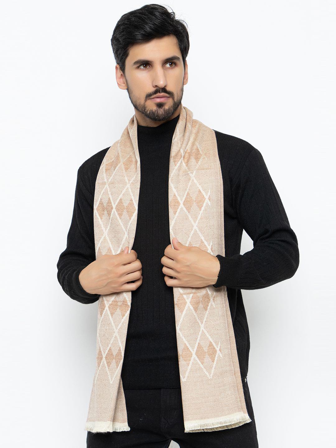 Amoldo Unisex Patterned Regular Winter Mufflers