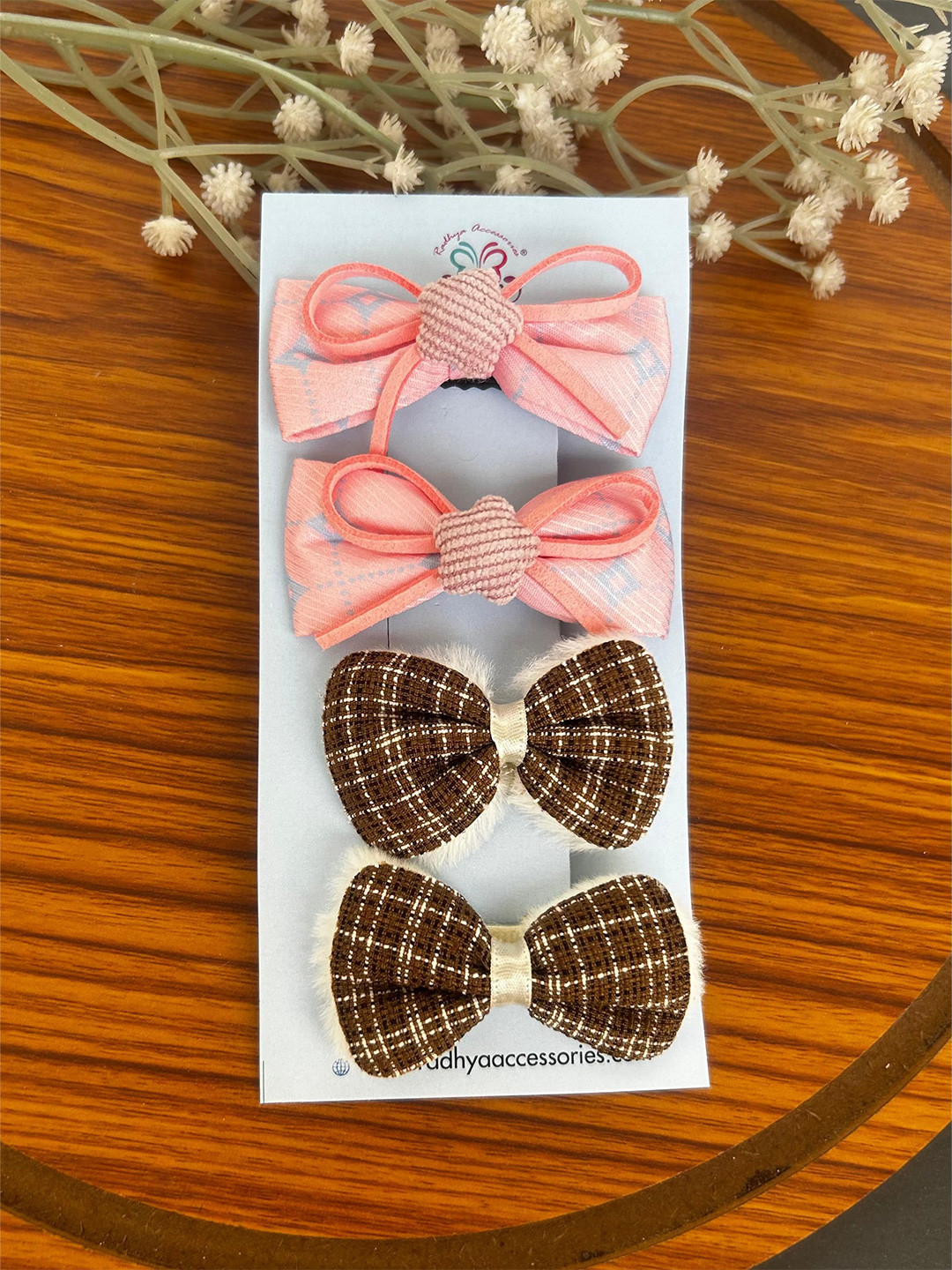 Radhya Accessories Women Set of 4 Cute Hair Bow Alligator Hair Clip