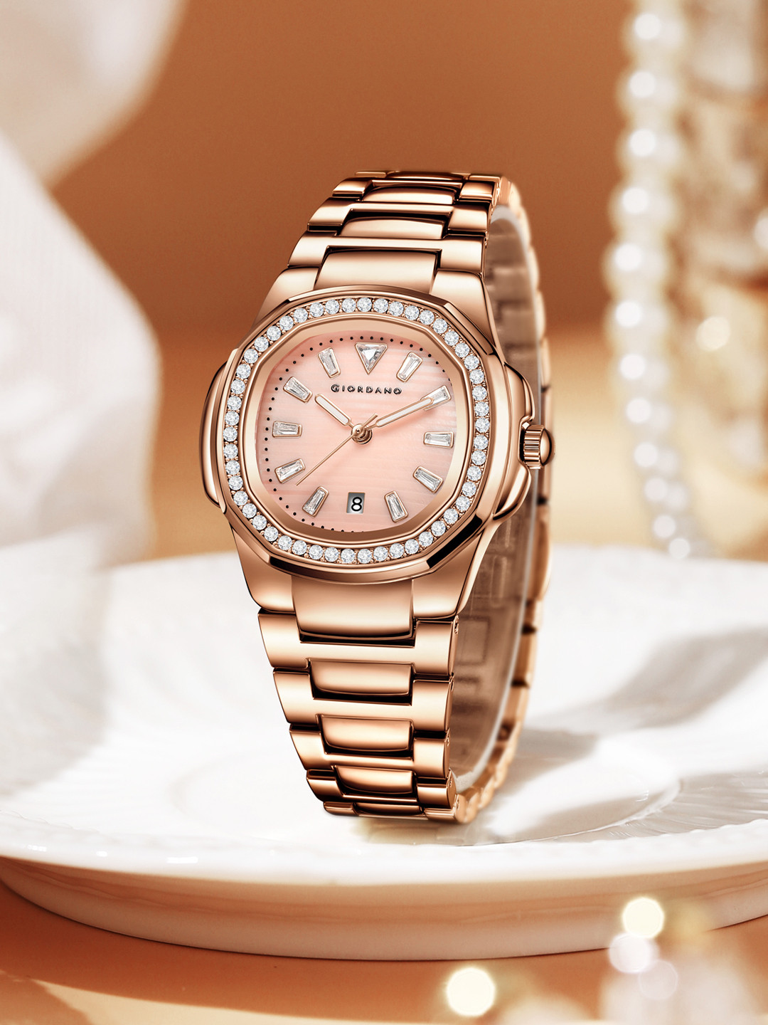 GIORDANO Women Stainless Steel Straps Analogue Watch GZ-60116-55