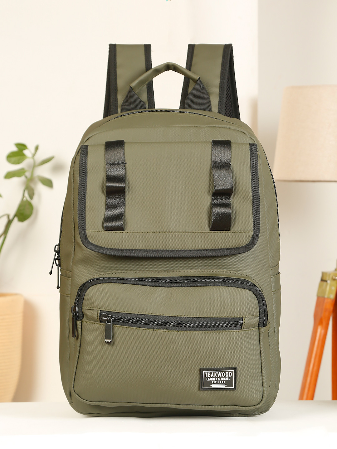 Teakwood Leathers Unisex 15 Inch Laptop Backpack with Daisy Chains