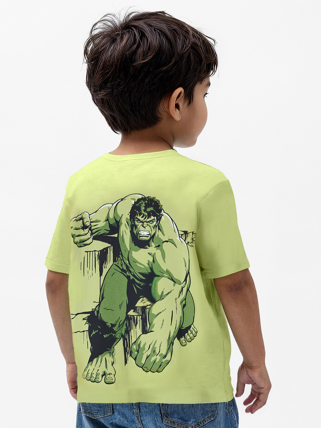 The Souled Store Boys Hulk Graphic Printed Round Neck Cotton T-shirt