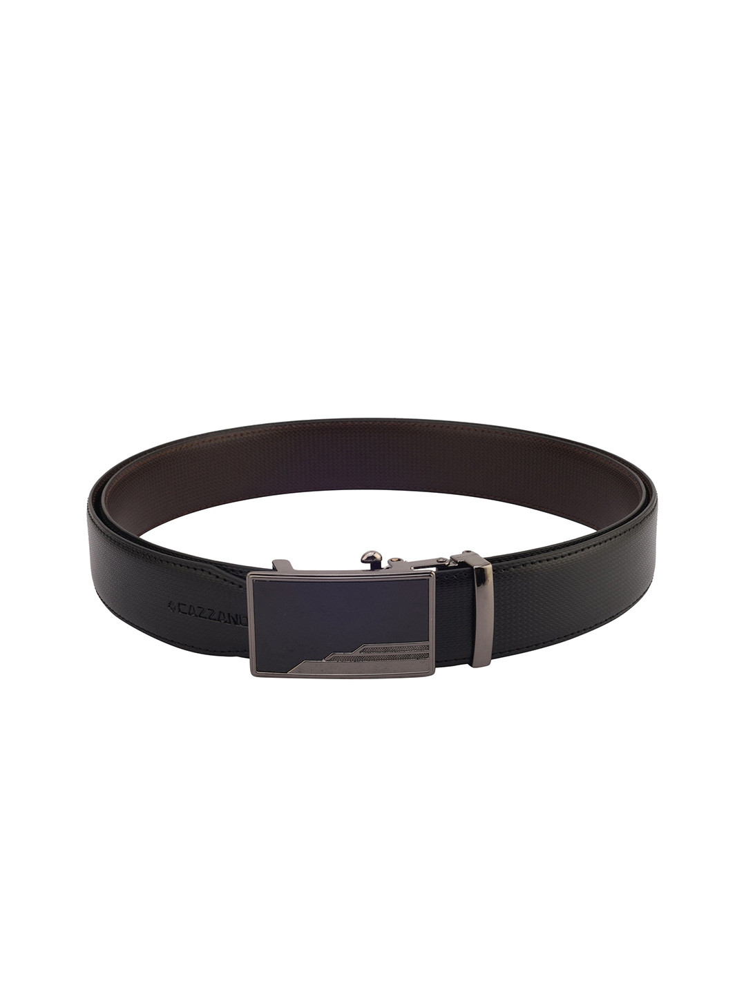 Cazzano Men Textured PU Belt With Buckle Closure