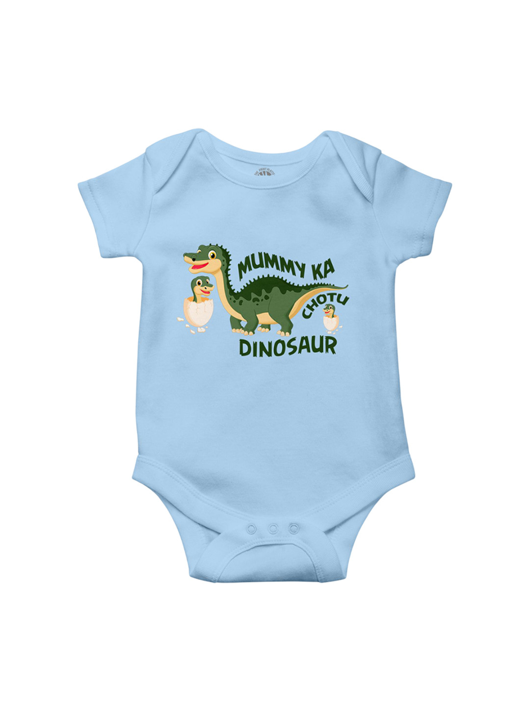 THE PRINT PLATTER Infants Mummy Ka Dinosaur Printed Round Neck Cotton Bodysuits