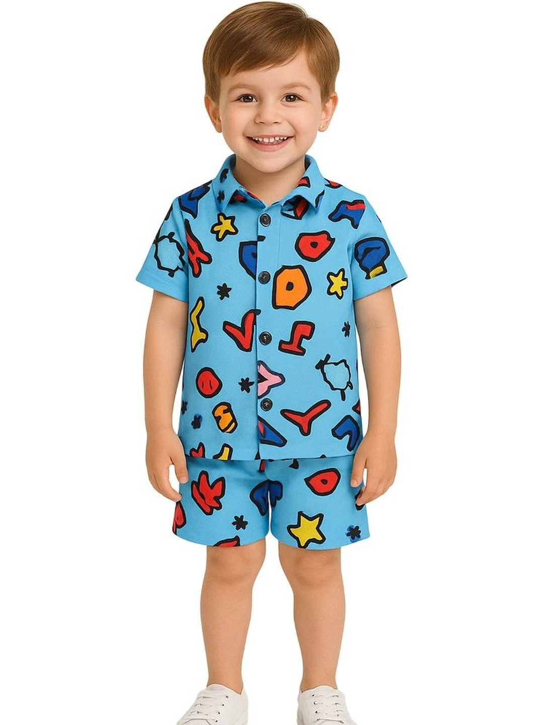 Nakshatra Boys Cotton Blend Printed Clothing Set