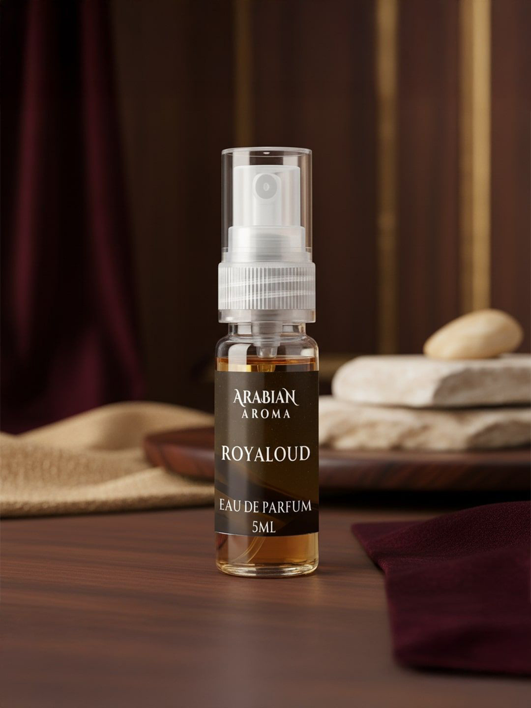 Arabian Aroma Royal Oud Cruelty-Free Long Lasting Eau De Parfum - 5 ml