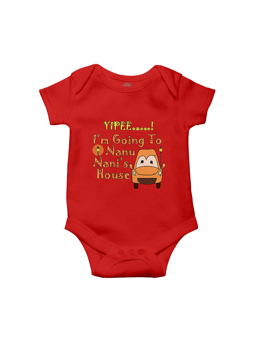 THE PRINT PLATTER Kids Nanu Nani's House Printed Cotton Envelope Neck Bodysuit