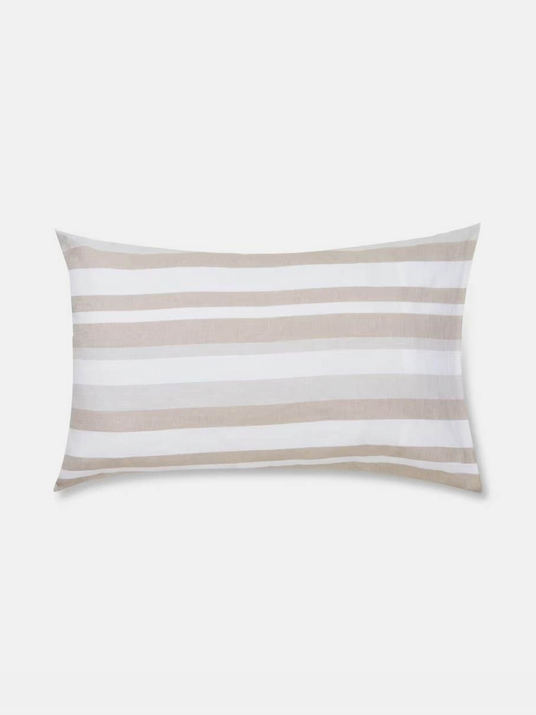 Fabindia Beige & White Striped 92 TC Cotton Single Bedsheet Set 1.5 m x 2.5 m