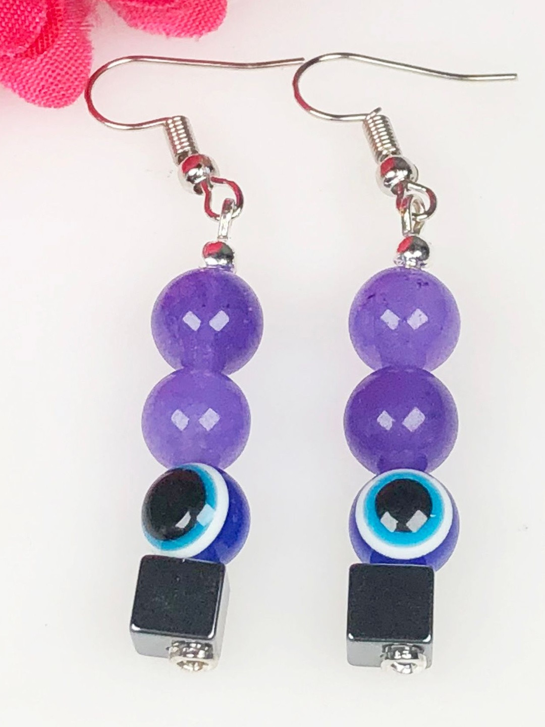 Zhupuk Women Geometric Crystals  Drop Earrings With Fish Hook Earwire Closure