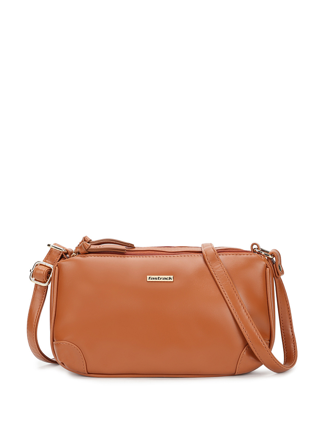 Fastrack Tan Structured Sling Bag