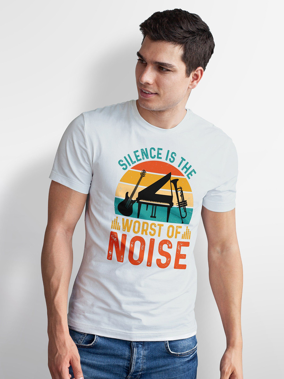 Seekbuylove Silence Is The Worst Noise Graphic Printed Pure Cotton Bio Finish T-shirt