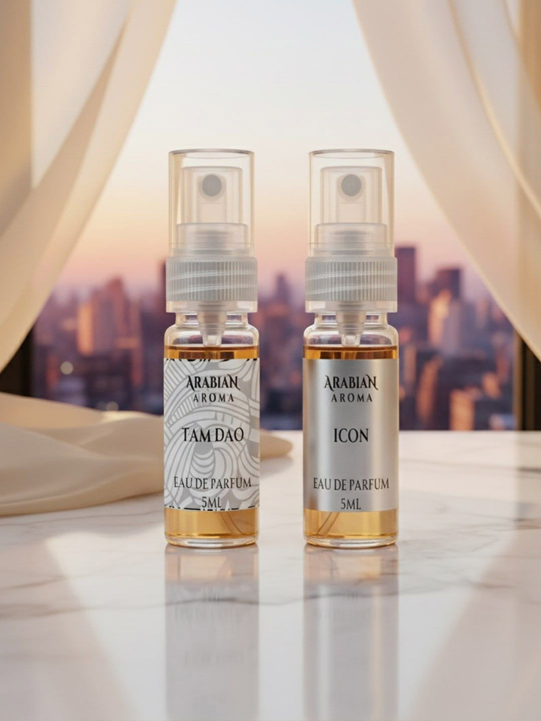 Arabian Aroma Men Set Of 2 Tam Dao & Icon Long Lasting Eau de Parfum - 5 ml Each