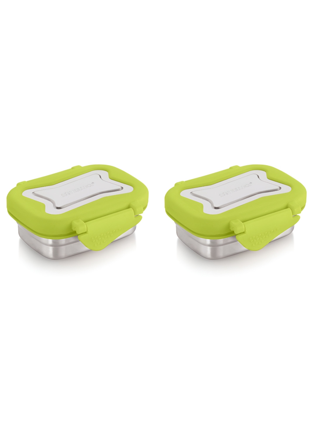 STEELLOCK Green 2 Pieces Stainless Steel Airtight Leakproof Lunch Boxs-170ml Each