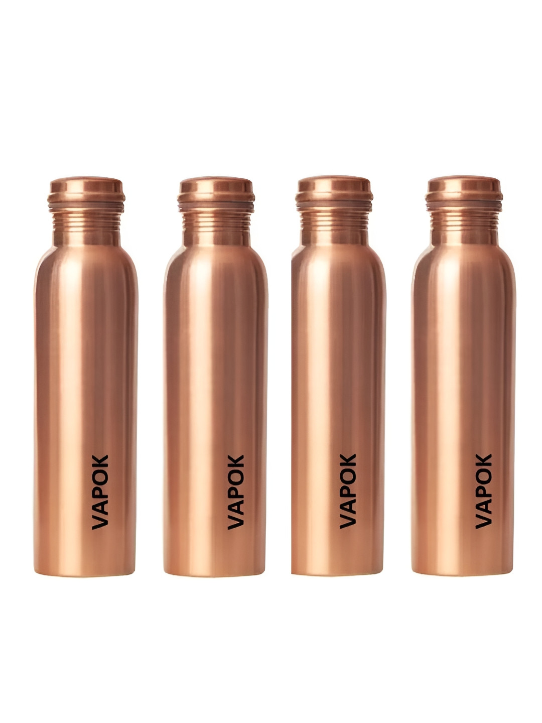 VAPOK Copper-Toned 4 Pieces Copper Water Bottles