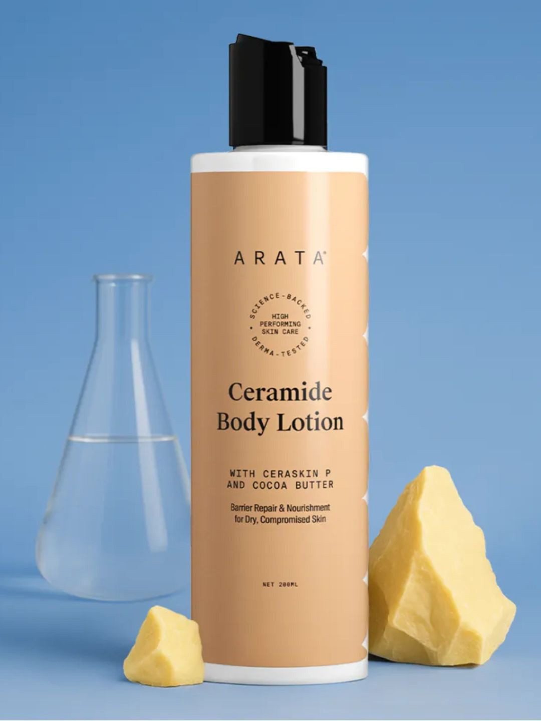 ARATA Ceramide Body Lotion With Cocoa Butter For Barrier Repair & Nourishment - 200 ml