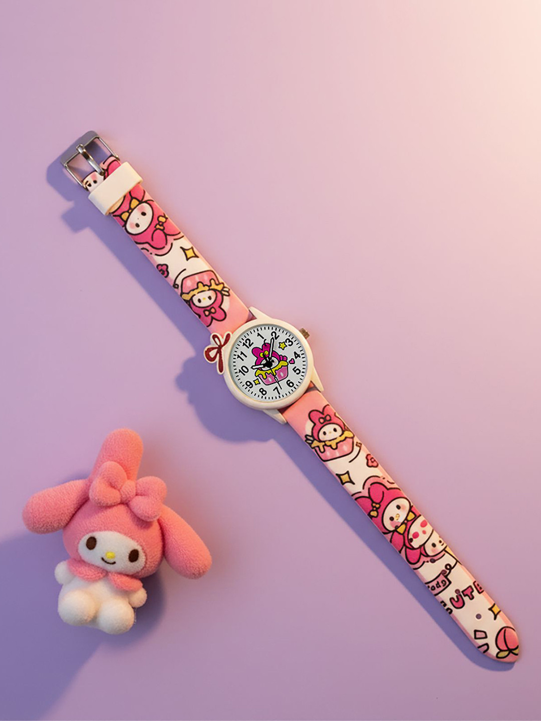 Time Up Unisex Kids Printed Dial & Textured Straps Analogue Watch BTR-BOW-103