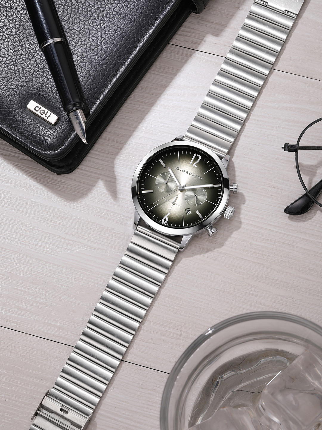 GIORDANO Men Dial & Stainless Steel Straps Analogue Watch GZ-50153-22