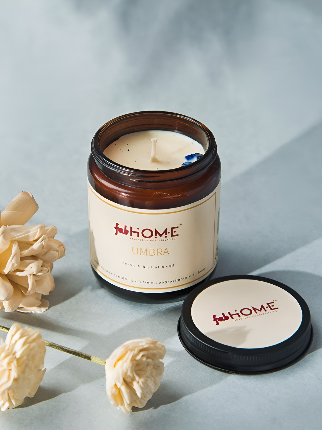 Fabindia Umbra Beige & Brown Scented Jar Candle