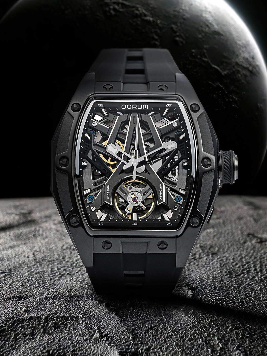 QORUM INDIA Men Equinox Analogue Motion Powered Watch QI 9191 G-1-Black Dial 03