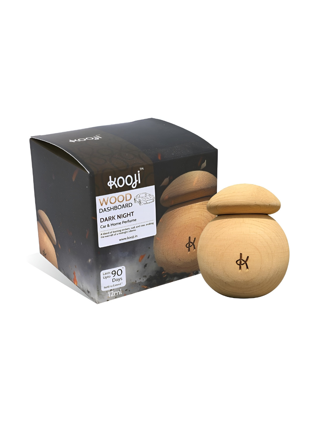 Kooji Black & Beige Non-Alcoholic Car Freshner - 12 ml