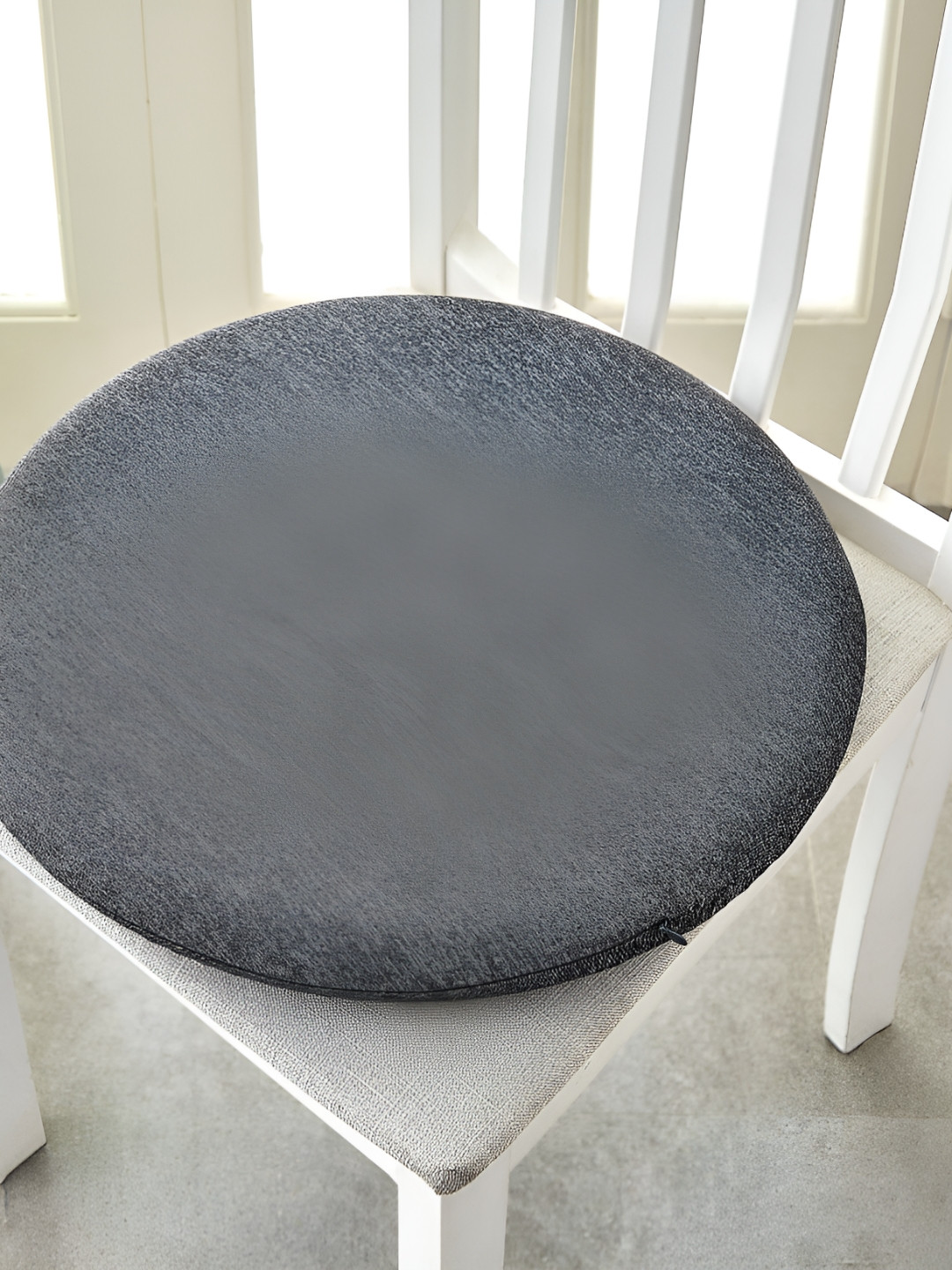 Home Centre Slumber Yiwu Grey Memory Foam Chair Pad