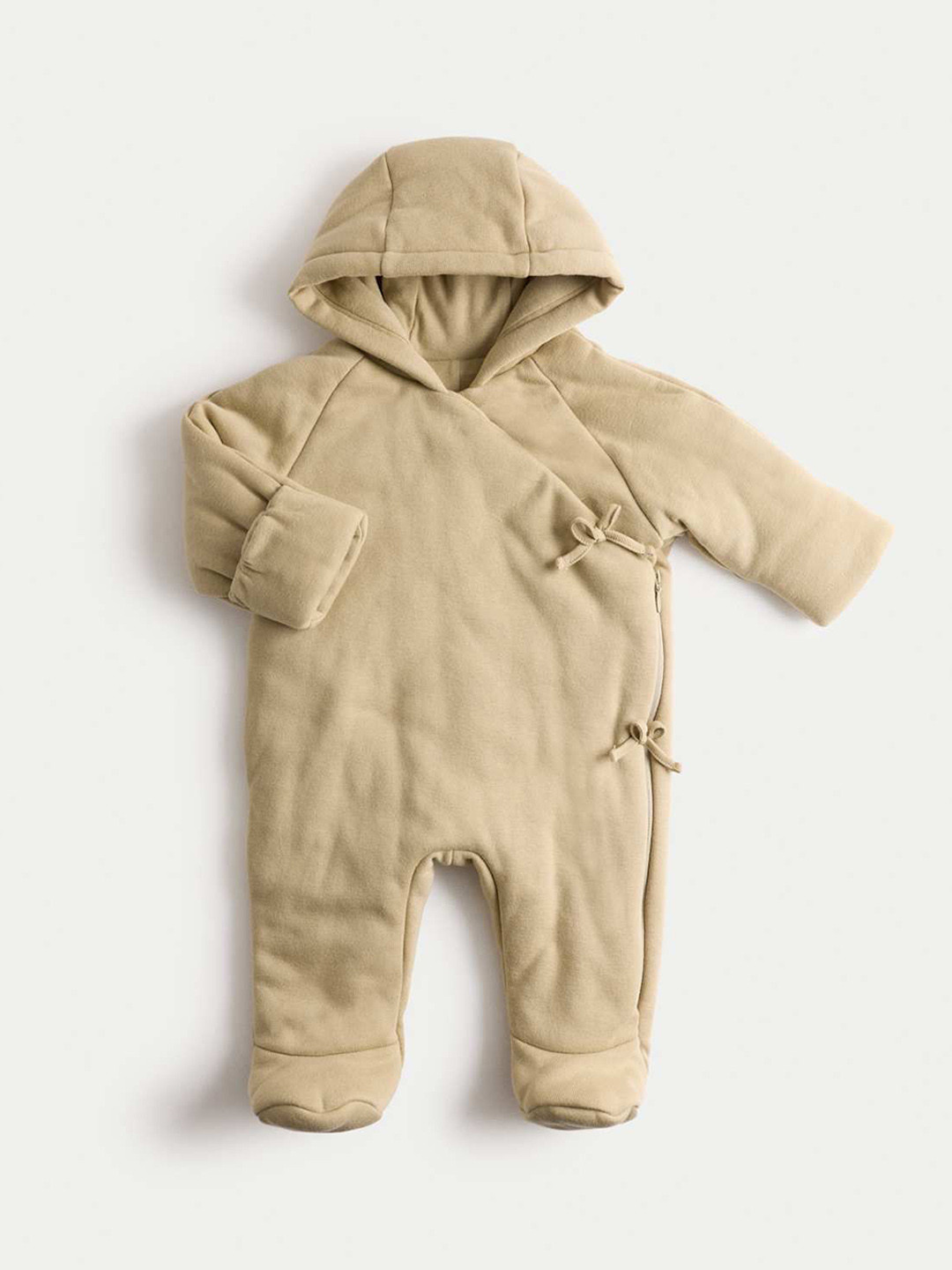 Marks & Spencer Infant Hooded Long Sleeves Cotton Sleepsuit
