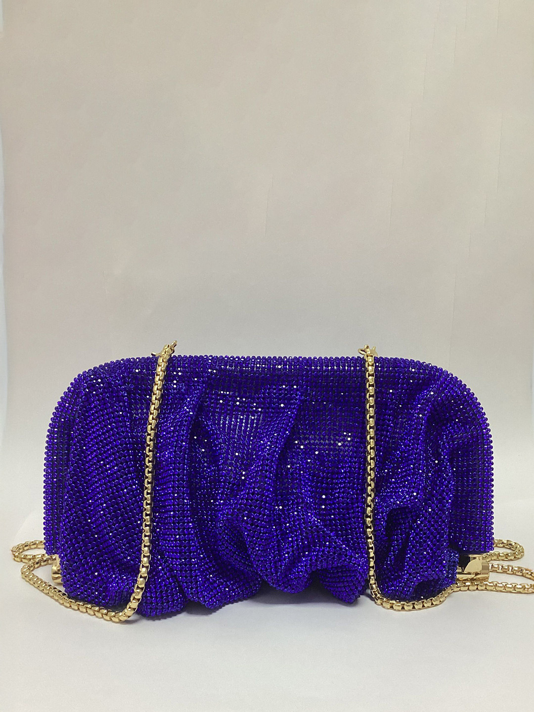 bebe Women Studded Rhinestone Crossbody Clutch