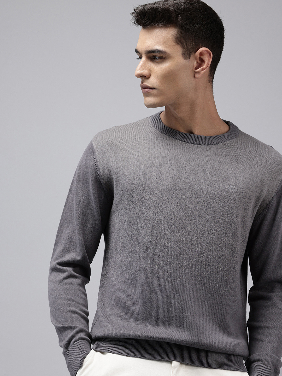 ColorPlus Ombre Knitted Pure Cotton Pullover Sweater