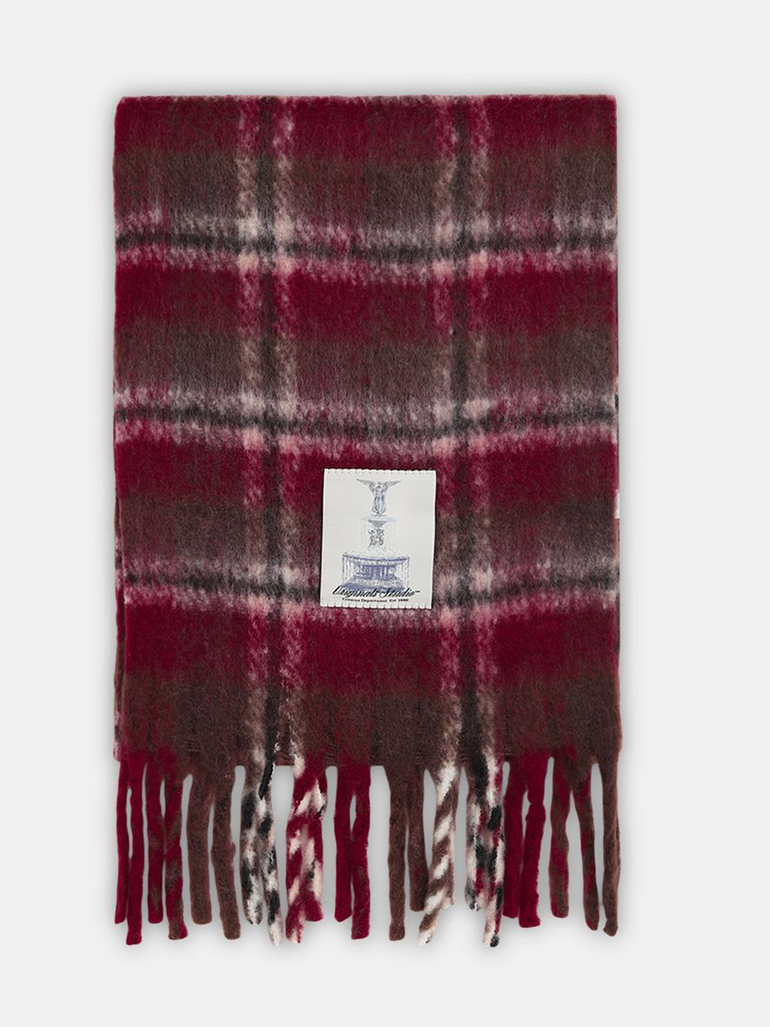Jack & Jones Checked Casual Scarf With Tasselled Border