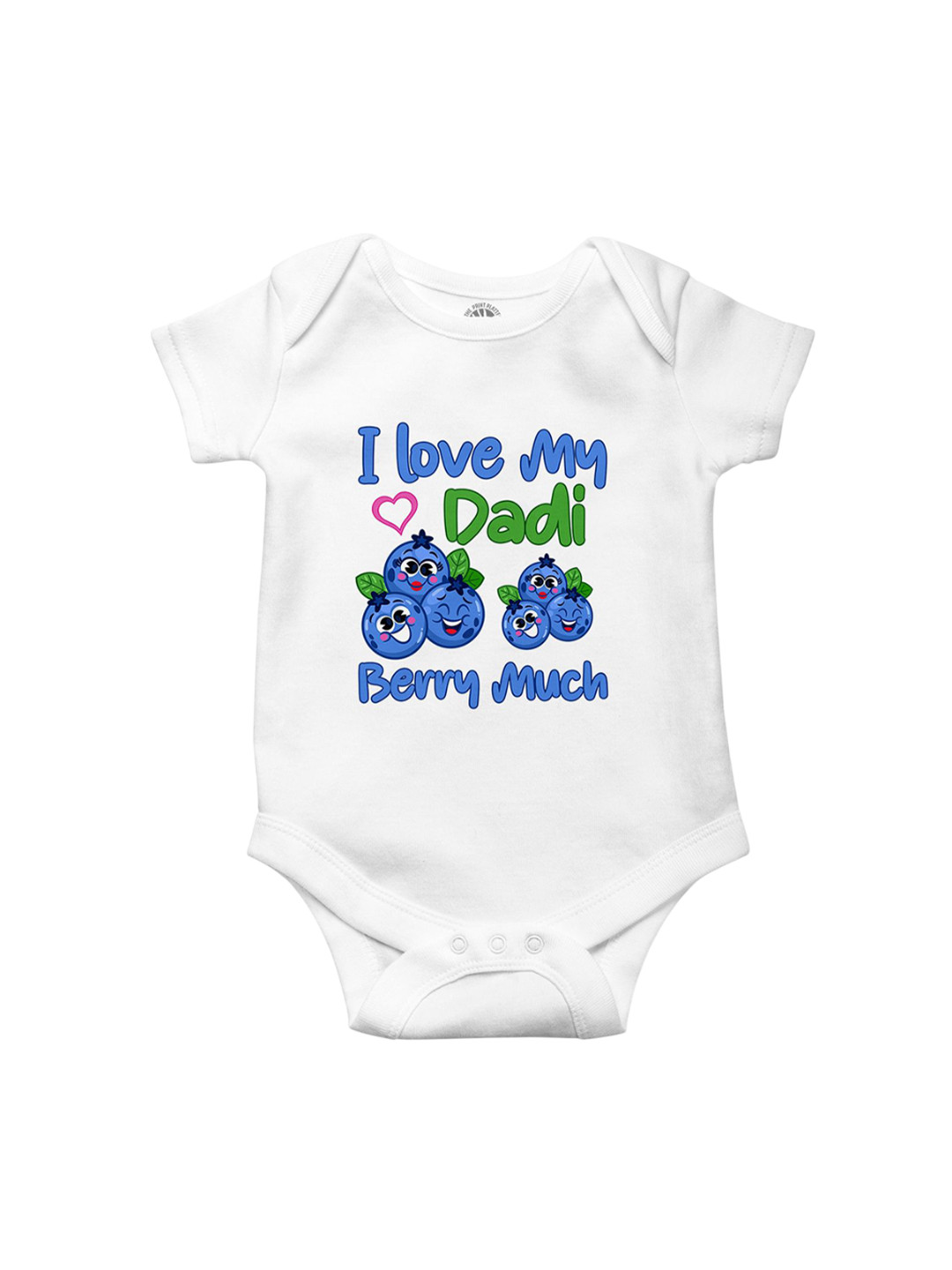 THE PRINT PLATTER Infants  I Love My Dadi Printed Envelope Neck Bio Wash Cotton Bodysuit