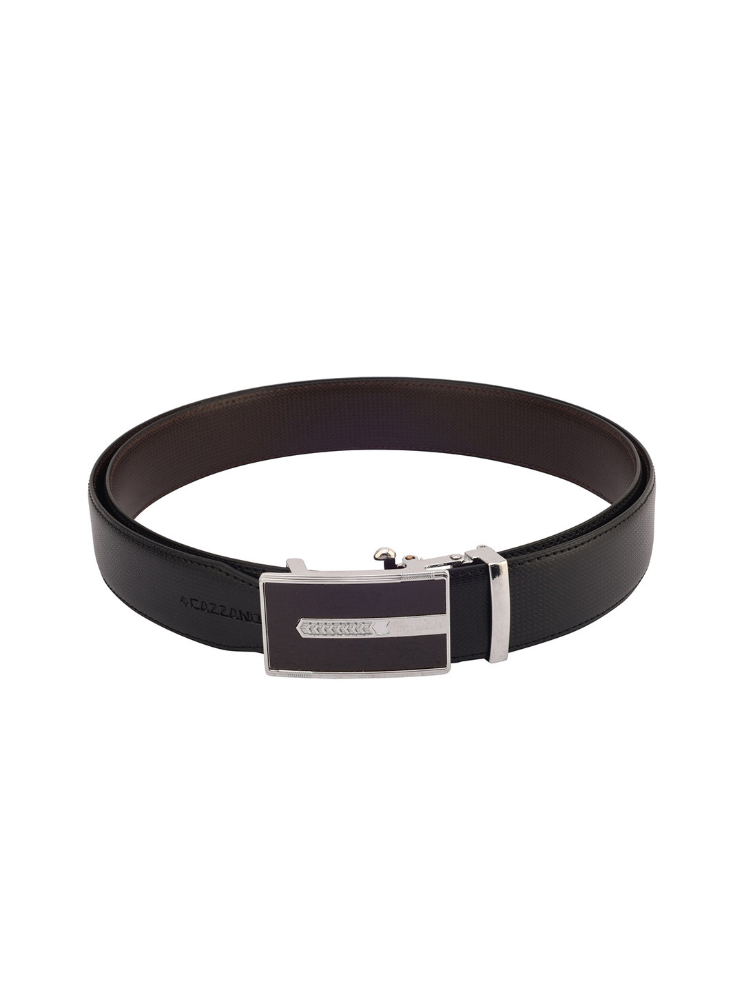 Cazzano Men Textured PU Belt With Buckle Closure