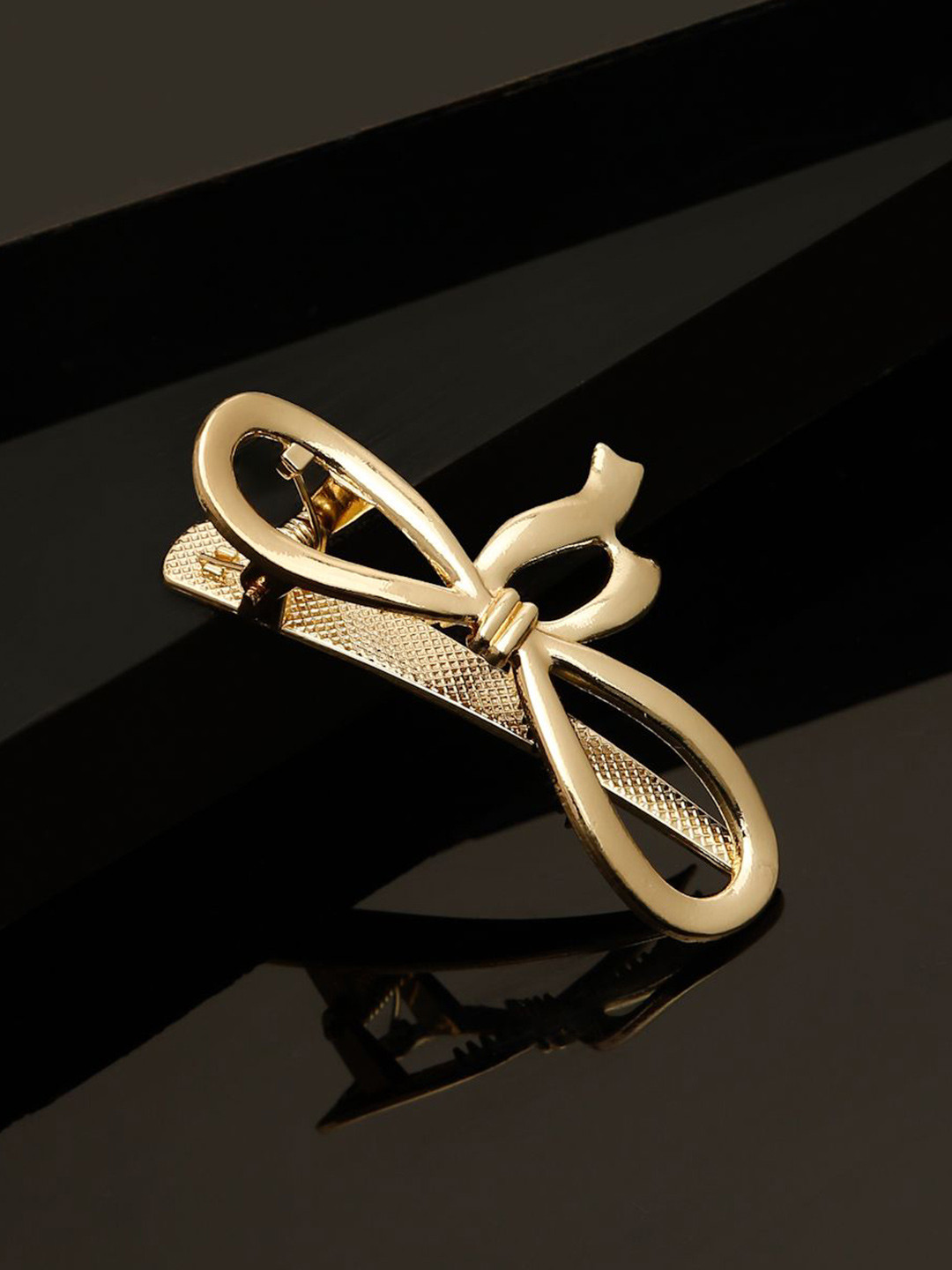 Stoln Women Bow shaped Golden Hair Claw