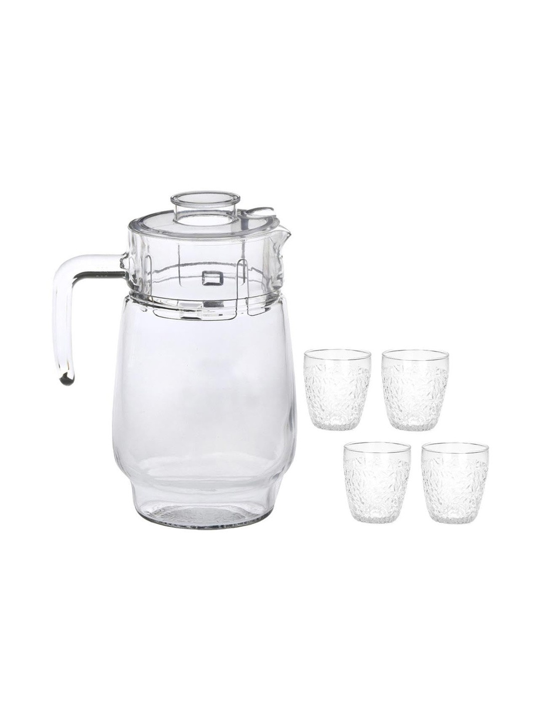 1ST TIME Water Storage Jugs Transparent 5 Pieces Dishwasher Safe Water Jugs