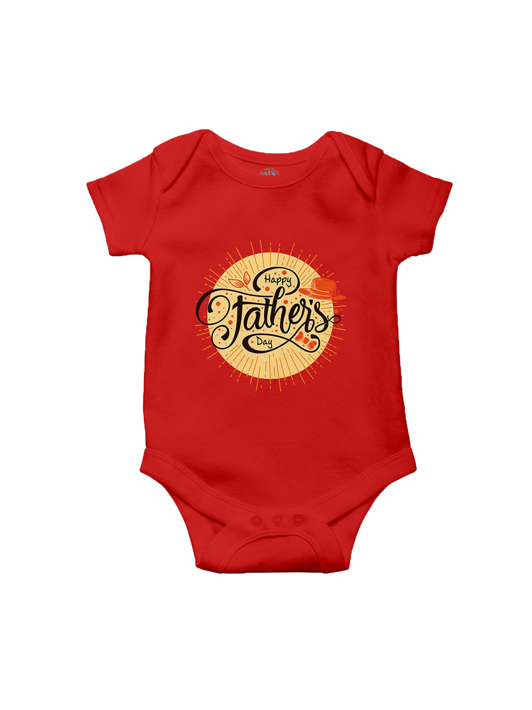 THE PRINT PLATTER Infants Happy Father Day Printed Cotton Bodysuits