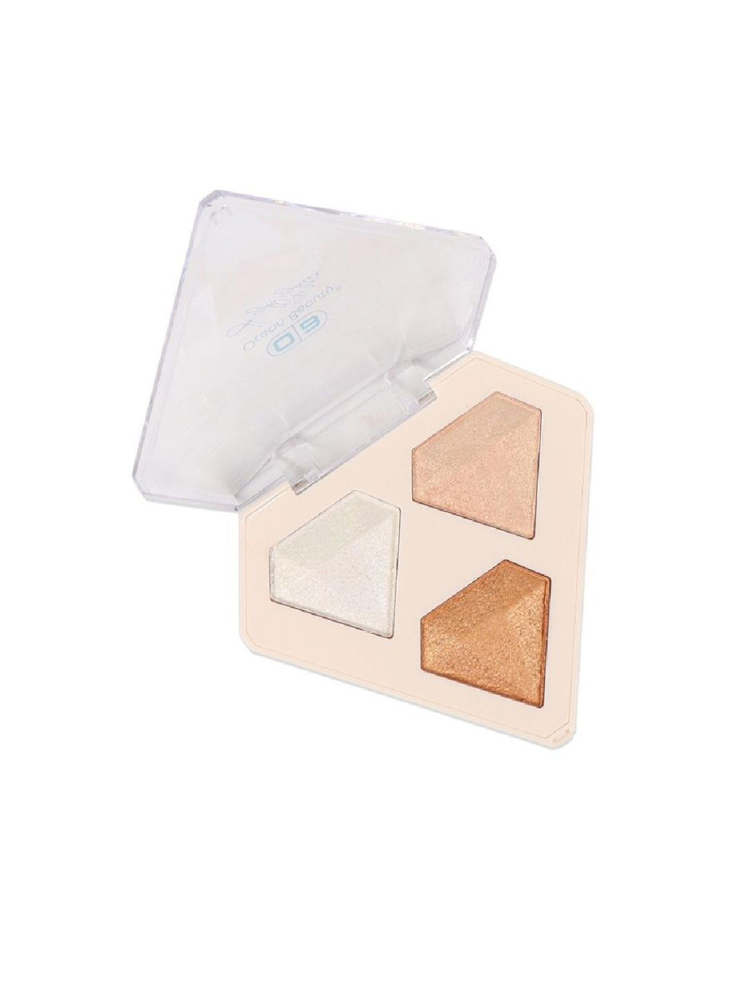 OB Ocean Beauty 3 Colour High Pigmented Highlighter Palette - 10 g - 01